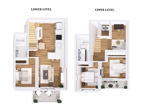 Floor plan for 3 beds, 2 baths, 1368 sqft